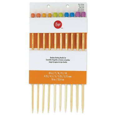 Boye Brights Knitting Needle Set 10pc Sz 6-10
