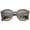Black-Marble / Grey-Gradient, variant on sunglassLA Unisex Women's Fashion Oversize Marble Print Horn Rimmed Round Sunglasses (Brown-Marble / Amber) - 55mm