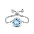 thumbnail image 2 of ANGARA Natural 0.72 Ct. Aquamarine Solitaire Ring in 14K White Gold for Women (Ring Size: 9), 2 of 8