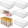 thumbnail image 2 of 1/2/3Pcs Clear Pantry Storage Bins with Handles ，Stackable Refrigerator Organizer， Organizer Bins for Cabinets or Fridge, 2 of 10