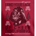 thumbnail image 2 of I Find Your Lack Of Cheer Disturbing Ugly Christmas Sweater Holiday Crewneck Sweatshirt Red M, 2 of 4