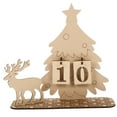 thumbnail image 4 of GOOHOCHY Decorations Wooden Calendar Ornament Christmas Calendar Travel 19.5X19X6CM, 4 of 8