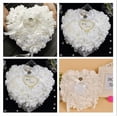 thumbnail image 3 of Okbabeha Wedding Ivory Ring Pillow Cushion, Heart Shape Decoration For Engagement, 3 of 6