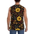 thumbnail image 4 of Fotbe Fall Sunflowers Leaves Men's Camiseta sin Mangas Estampada para Hombres, Playera Casual para Gimnasio, Entrenamiento, Playa-X-Large, 4 of 7