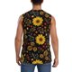 thumbnail image 4 of Fotbe Fall Sunflowers Leaves Men's Camiseta sin Mangas Estampada para Hombres, Playera Casual para Gimnasio, Entrenamiento, Playa-XX-Large, 4 of 7