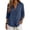 Navy, variant on Only Moment Button Down Shirts for Women 3/4 Sleeve V Neck Linen Casual Loose Long Sleeve Solid Lapel Long Blouses Tops with Pockets Hot Pink,S