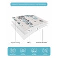 thumbnail image 5 of Quilts Twin-XL Size Bedding Set, Spring Cherry Flowers Lightweight Quilted Comforter, Blue-green Gray Floral Blossom Beige Soft Bedspread Coverlet with Pillow Covers for All Season, 68" x 98", 5 of 7