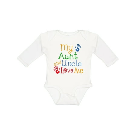 

Inktastic My Aunt and Uncle Love Me Gift Baby Boy or Baby Girl Long Sleeve Bodysuit