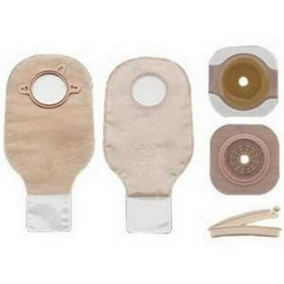 New Image Two-piece Colostomy Kit 2-1/4 Inch, 1-3/4 Inch Opening, Cut-to-Fit, Non Sterile, Box of 5 Kits