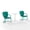 Turquoise Gloss, variant on Afuera Living 3-Piece Metal Outdoor Bistro Set in Turquoise Gloss/White