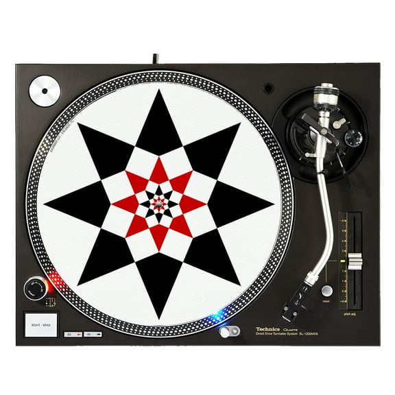 KuzmarK™ 12" DJ Turntable Slipmat - Flower Tower