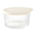 thumbnail image 2 of PONPRNGY 1Pc Salad Dressing Container, Glass Small Condiment Container with Lids, Dipping Sauce Cups for Lunch Box, Leakproof Reusable Sauce Containers, Salad Jars Meal Prep, 2 of 6