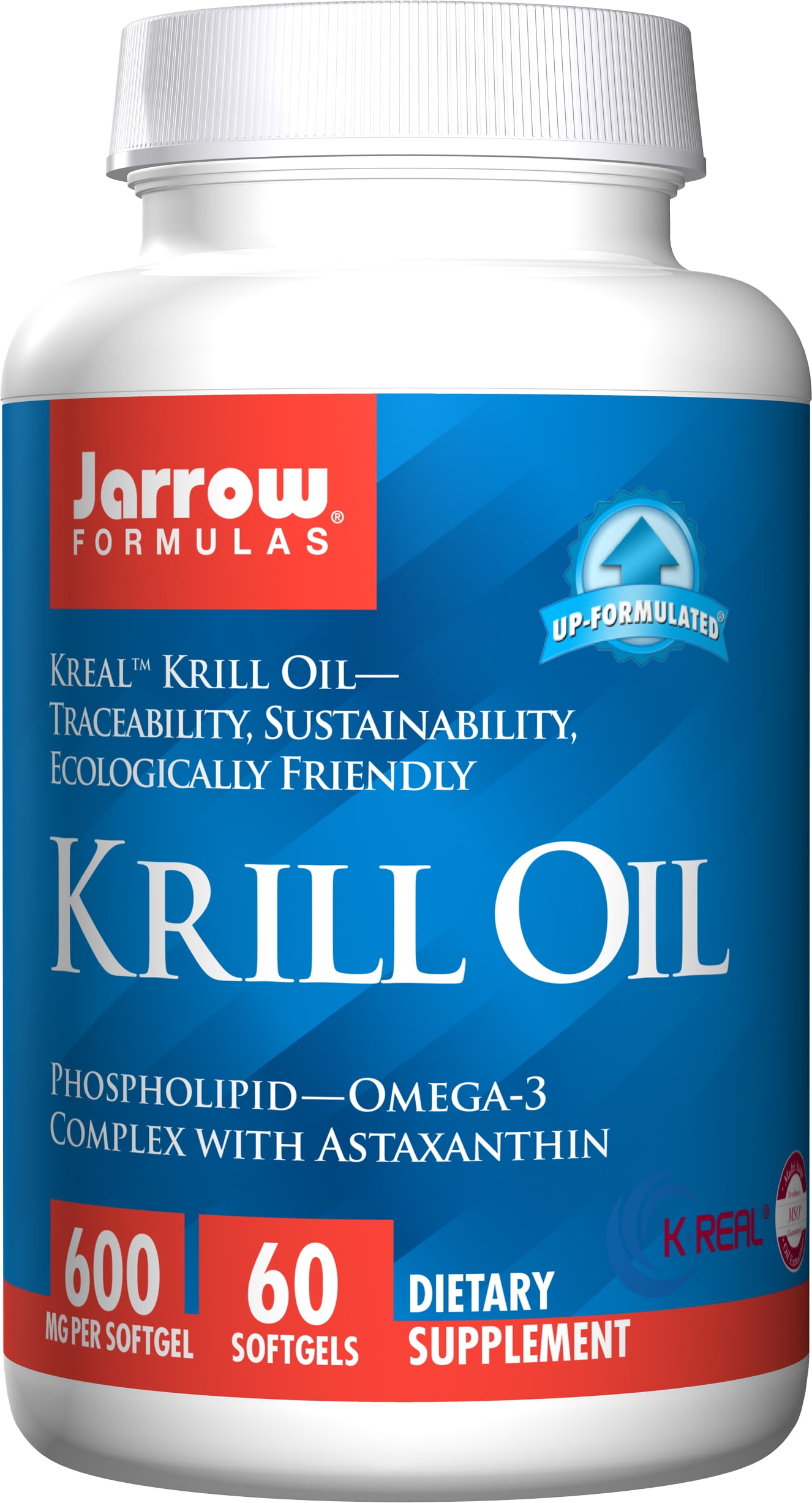 Jarrow Formulas Krill Oil, Support for Healthy Brain Function Metabolic Health*, 1,200mg, 60 Softgels