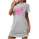 thumbnail image 2 of Camisón corto de talla grande para mujer, camisón de manga corta con estampado de pecho a la moda, camisón para mujer, 2 of 6
