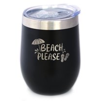 Bevvee Insulated Wine Tumbler 12 oz Beach Please Beach Lover Gifts Tumblers