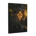 thumbnail image 3 of CozyNet Cross Carved Into Ancient Tree Glowing Bark Under Golden Forest Light Wall Art Prints With Frame Canvas Perfect for Living Room & Bedroom, Ready to Hang, Wall Decor 12"x16", 3 of 10