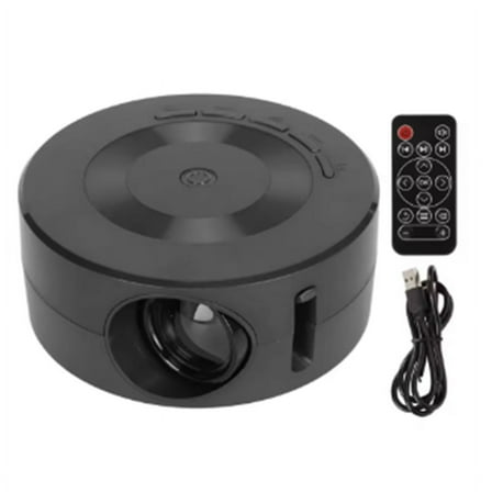 Mini LED Projector 1080p Built in Speaker Portable Small Home Projector with Wired Same Screen Function for IOS ,Android,1 x Mini Projector 1 x Remote Control 1 Cord,Black