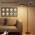 thumbnail image 3 of SUNMORY Floor Lamp, Pharmacy Swing Arm Floor Lamps for Living Room, 57" Tall Adjustable with Remote & Touch Control, 3 Color 16W Lamps for Bedroom, Dimmable, Black Standing Lamp for Reading Office, 3 of 12