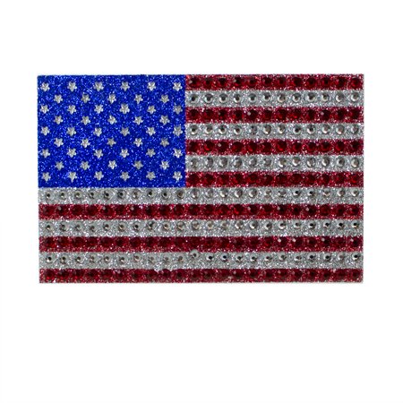 - Car Truck Trunk Window Emblem - 3D Color - Bling - American US Flag