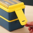 thumbnail image 3 of LPSSTORE Double Layer Lunch Box Can Be Microwaved Office Worker Student Compartment Lunch Box with Lid Portable Adult Lunch Box, 3 of 5