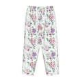 thumbnail image 5 of Balery Rose Flower B print Women's Pajama Pants,Ultra Lightweight Pjs,Lounge Pant-Medium, 5 of 9