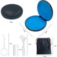 thumbnail image 3 of Retainer Case,Cute Slim Aligner Case Compatible with Invisalign,Retainer Holder with Aligner Remover Tool, Chew & Brush,Rope Bag (Black Outside Blue Silicone), 3 of 6