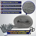 thumbnail image 6 of MAPORCH Steel Wool for Mice Control - 3 Pack, 3.2"x7.5 ft Wool, Gap Filler for Home & Garage, DIY Bundle with Gloves & Scissors, 6 of 6
