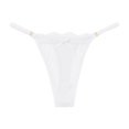 thumbnail image 1 of Aayomet Culotte Femme Taille Basse Ultra Fine en Maille Transparente (Blanc, G), 1 of 4