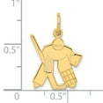 thumbnail image 4 of 10K Yellow Gold Hockey Goalie Charm Sports Pendant, 4 of 4