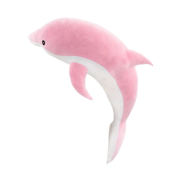 Simulation Dolphin Plush Toy Cushion Sleeping Pillow Dolphin Stuffed Animals Toy Pink 50cm
