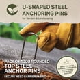 thumbnail image 3 of DeWitt 6 Inch U-Shaped Rounded Top Steel Anchor Pins for Landscaping, 100 Count, Silver, 3 of 8