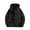 Black, variant on Leesechin Men's Stitching Drawstring Hooded Slim Fashion Jacket Coat Outwear
