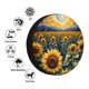 thumbnail image 4 of Balery Starry Sky Moon Sunflower Cubiertas para Neumáticos - Protector Resistente para Neumáticos de Camioneta, SUV, Remolque, Camper y RV-17 inch, 4 of 6
