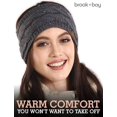 thumbnail image 3 of Diadema calentadora de orejas de invierno para mujer - Cubiertas de banda de oreja de tejido de cable con forro polar para clima frío - Envoltura de cabeza suave y elástica Adepaton CJWUS-4501, 3 of 7