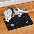 thumbnail image 2 of Pet Feeding Mat Mystical Starry Sky Gothic Cosmic Moon Aesthetic Non-Slip Absorbent Quick Dry Waterproof Washable for Dog or Cat Bowl, 2 of 6