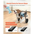 thumbnail image 4 of KFFKFF Dog Wheelchair, Pet Wheelchair with 2 Wheels, Pet Mobility Cart with Shock-Absorbing Wheels, Support for Injured or Disabled Small Dogs up to 22lbs, 4 of 9