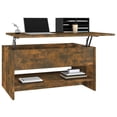 thumbnail image 2 of vidaXL Coffee Table Smoked Oak 80x50x40 cm Engineered Wood, 2 of 5