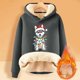 thumbnail image 2 of WILLBEST Sudadera de Mujer Womens Casual Plus Velvet Christmas Series Printed Long Sleeve Hooded Sweatshirt Grande, 2 of 4