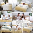 thumbnail image 5 of 3 Piece Yellow Ombre Duvet Cover Set Twin Size,Microfiber Comforter/Quilt Cover with Corner Ties and 2 Pillowcases,White Gradient Color Modern Abstract Art All Season Soft Bedding with Zipper Closure, 5 of 8