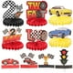 thumbnail image 1 of KAKOWELY 10 piezas de adornos de panal de abeja para coches de carreras, centros de mesa de panal de abeja de carreras, 1 of 5