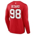 thumbnail image 3 of Men's Fanatics Connor Bedard Red Chicago Blackhawks Authentic Stack Name & Number Long Sleeve T-Shirt, 3 of 3