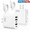 White: 4Pcs(2 Chargers + 2 Cables), variant on QINIUXO USB C Charger Block, 2-Pack 65W Wall Charger, 5-Port Type C Fast Charging Block Power Adapter Compatible with Phones, Tablets & More, White