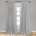 thumbnail image 5 of Ambesonne Abstract Curtains, Classic Curved Lines, Pair of 28"x84", Black White, 5 of 5