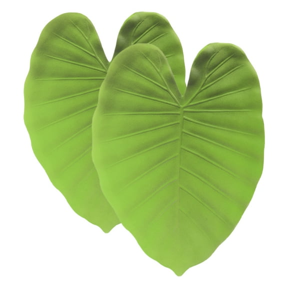 2pcs Green Leaf Placemats Artificial Monstera Leaves Table Mats Tropical Themed for Home Kitchen