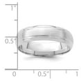 thumbnail image 3 of Auriga Fine Jewelry 14K White Gold 6mm Lightweight with Line Edge Men's Wedding Band Size 11.5, 3 of 6