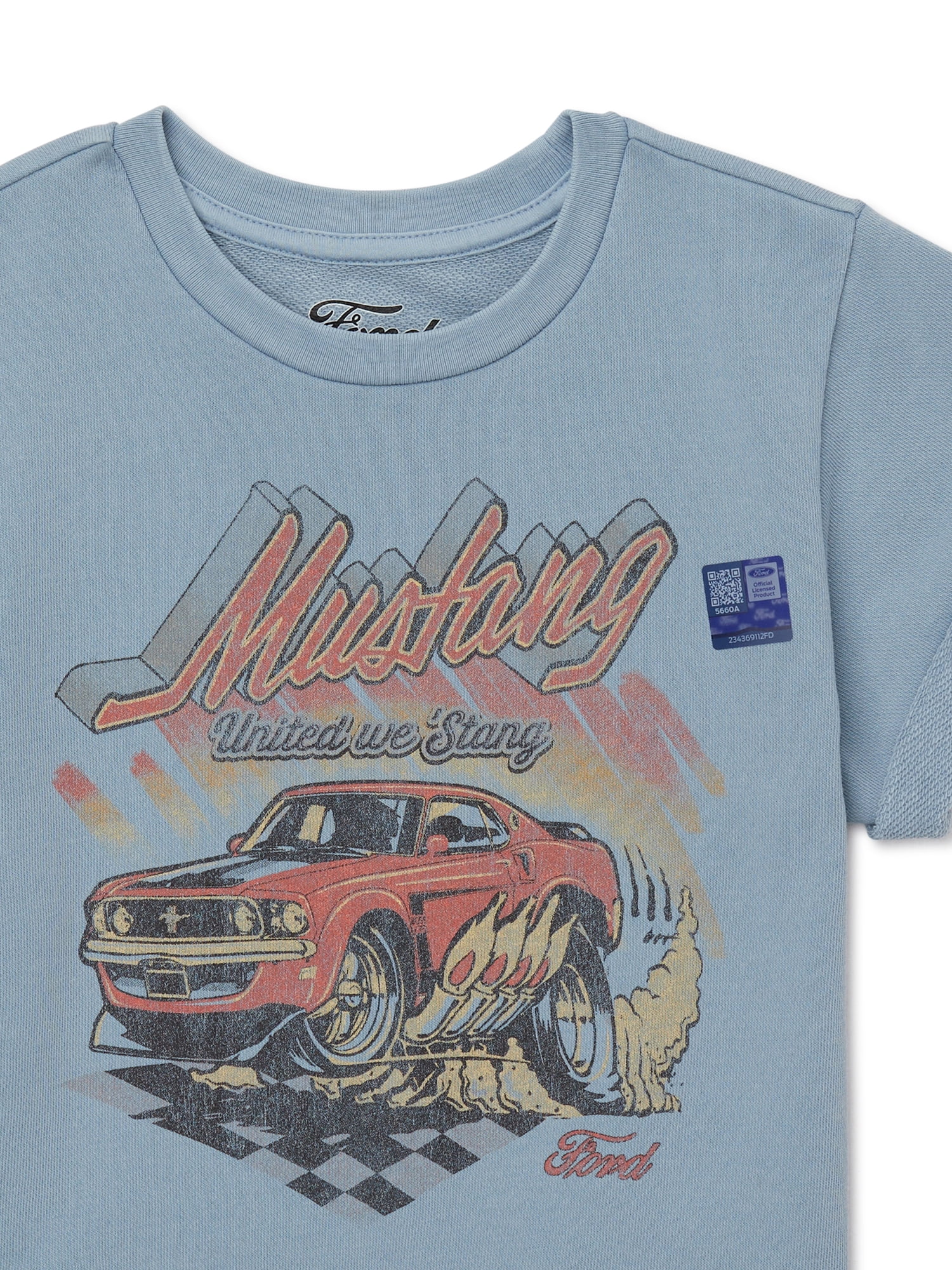 Ford Toddler Boys Mustang Graphic T-Shirt with Short Sleeves, Sizes 12M-5T