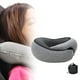 thumbnail image 4 of Almohada de viaje para avión, almohada para el cuello, accesorios de avión, portátil, plegable, en forma de U Gris, 4 of 7
