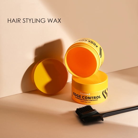 HLONK Edge Control Hair Gel for Women Strong Hold Water Based Pomade 100g Pineapple Scented Edge Control Gel for 3A-4C Hair Types Moisturizing No-Flake Formula with Castor Oil for Baby