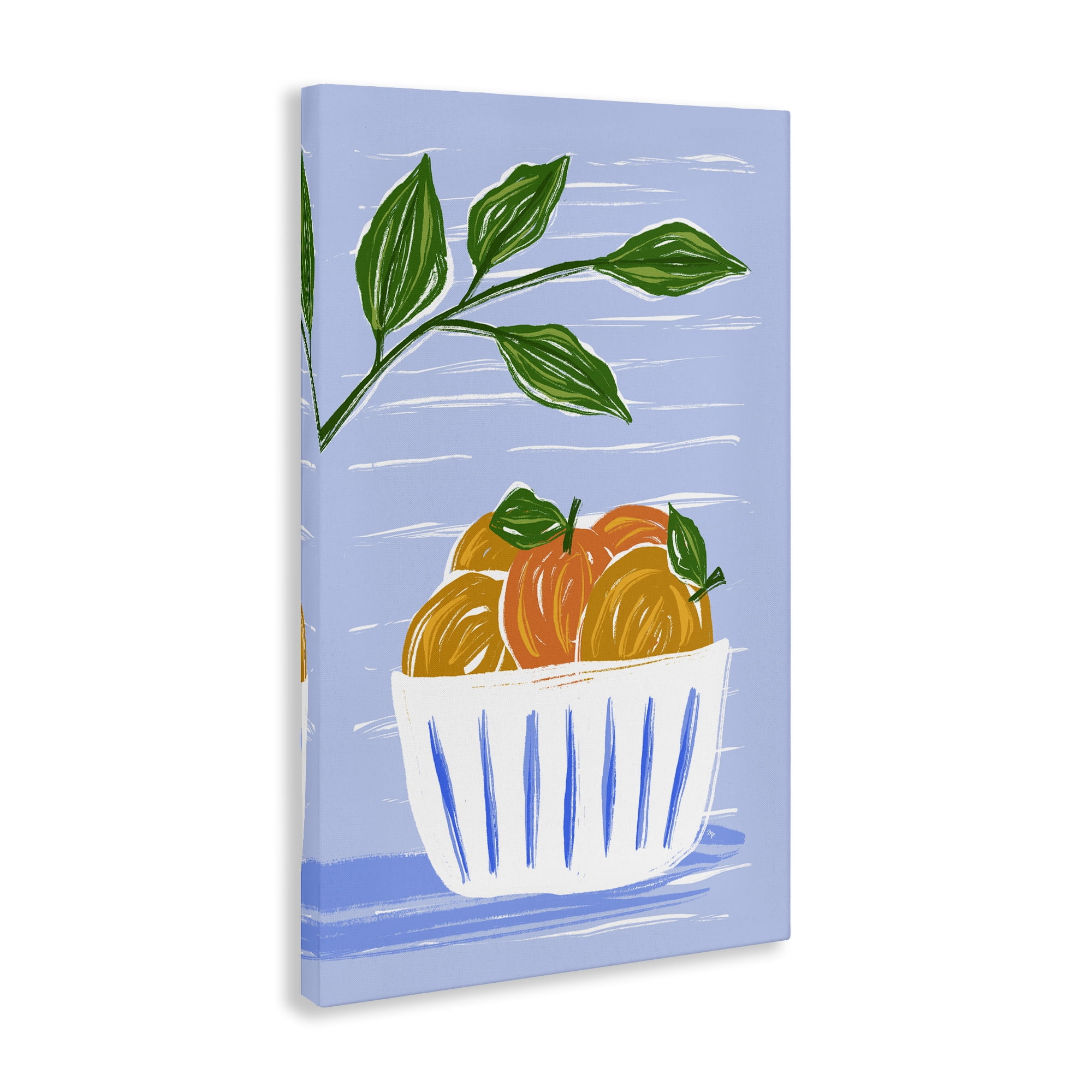 Stupell Industries Bowl Of Oranges Food & Beverage Painting Wrapped Canvas Art Print Wall Art, 16 x 24