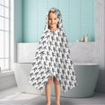 thumbnail image 6 of Black Bigfoot Pattern Hooded Bath Towel，50"x30" for Ages 3 To 12 Kids, Quick Dry Lightweight Soft Microfiber Hood Beach Towel Cover Up for Kids, 6 of 7